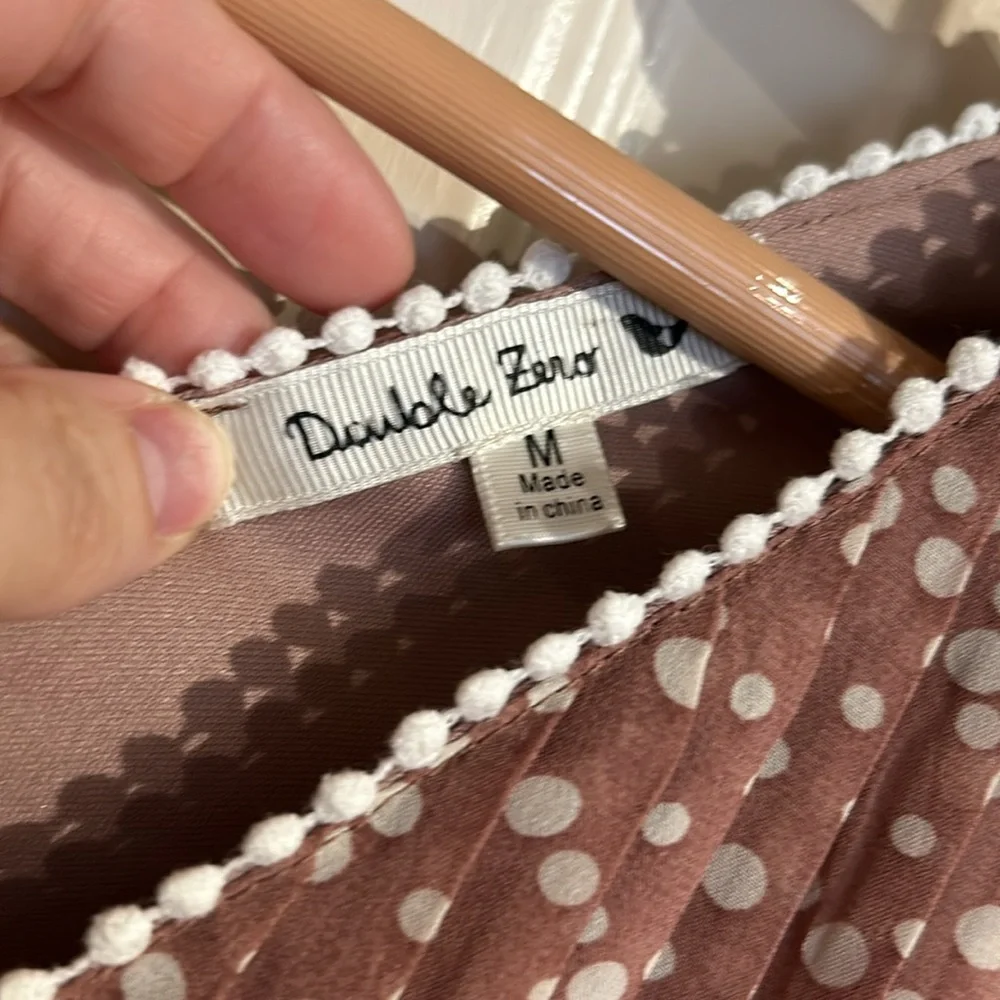 Double Zero Pleated Bodice Tank Dress Polka Dot - Picture 8 of 14